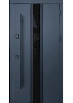 Двери Стрит Флай металл Антрацит 7021 краска/МДФ белая шагрень Vinorit 3К "Qdoors"