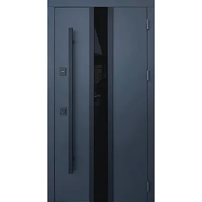 Вхідні Двері Стріт Флай метал Антрацит 7021 фарба/МДФ біла шагрень Vinorit 3К "Qdoors"-0