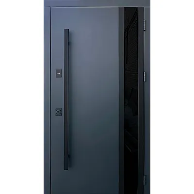 Входные Двери Стрит Спейс металл Антрацит 7021 краска/МДФ белая шагрень Vinorit 3К "Qdoors"-0