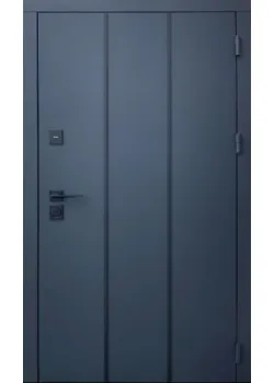 Двери Стрит Лайт металл Антрацит 7021 краска/МДФ белая шагрень Vinorit 2К "Qdoors"