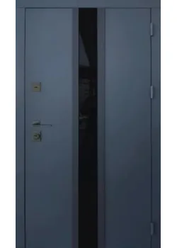 Двери Стрит Флай металл Антрацит 7021 краска, декор лакобель/МДФ белая шагрень Vinorit 2К "Qdoors"