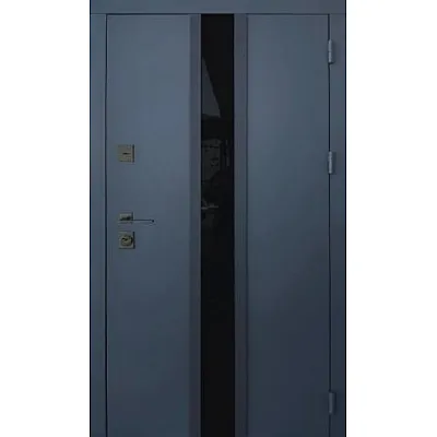 Вхідні Двері Стріт Флай метал Антрацит 7021 фарба, декор лакобель/МДФ біла шагрень Vinorit 2К "Qdoors"-0