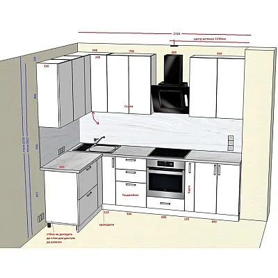 Меблі Варіант Кухні №407 17.03.2026-0