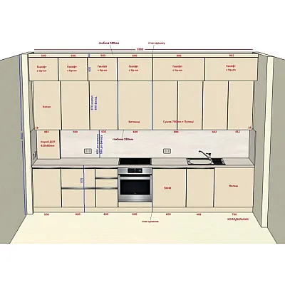 Мебель Вариант Кухни №412 24.03.2026-0