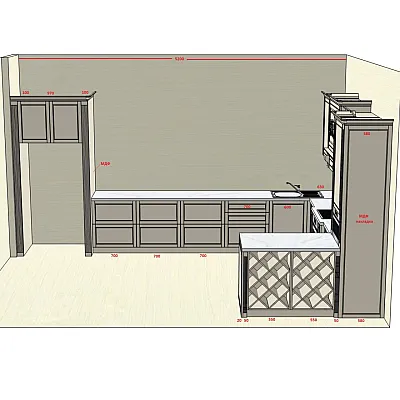 Мебель Вариант Кухни №416 25.03.2026-1