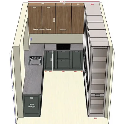 Мебель Вариант Кухни №418 26.03.2026-0