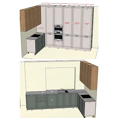Мебель Вариант Кухни №418 26.03.2026-1