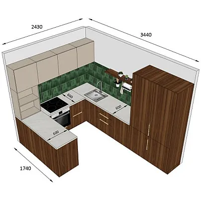 Мебель Вариант Кухни №419 25.03.2026-0