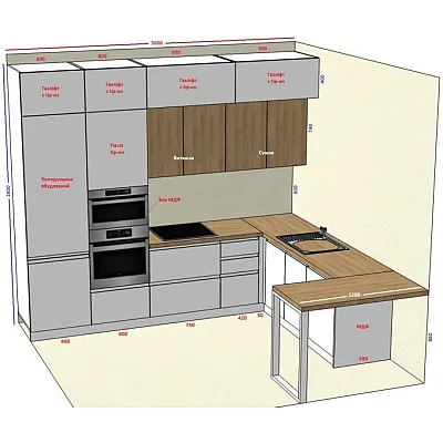 Мебель Вариант Кухни №424 31.03.2026-0