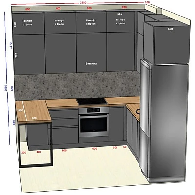 Мебель Вариант Кухни №437 16.04.2026-0