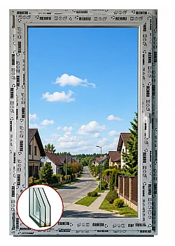 Металлопластиковое окно Steko S500 поворотно-откидное 1100 x 1000 мм