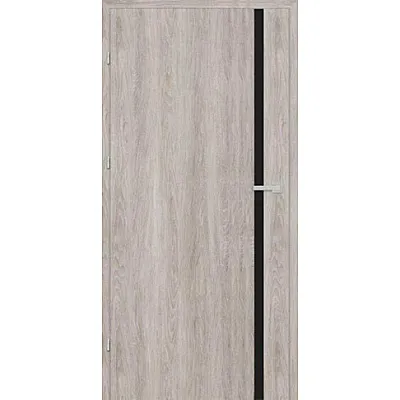 Міжкімнатні Двері ERIS Black Line Grey Oak "Hygge" ПВХ плівка-0