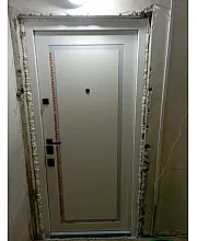 Вхідні Двері ТЕРМО ОЛІМП (квадро) Mottura 575/568 Оксид чорний/Білий матовий Булат