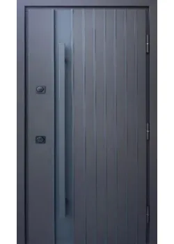 Двери Стронг Айрон Ral 8019 песок коричневый/белый атлас Vinorit "Qdoors"