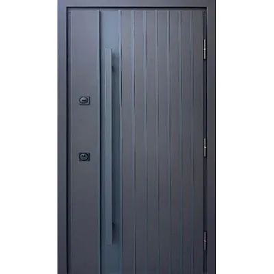 Входные Двери Стронг Айрон Ral 8019 песок коричневый/белый атлас Vinorit "Qdoors"-0