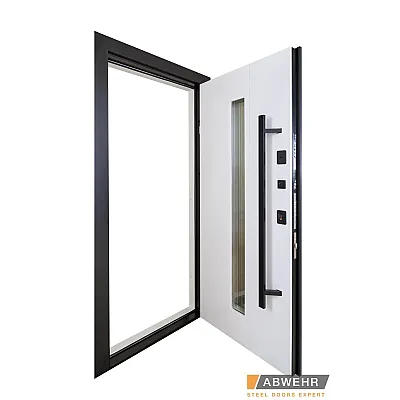 Вхідні Двері Cotage1 (KT1 з терморозривом) 496 UFO BLACK RAL 7016 Abwehr-17