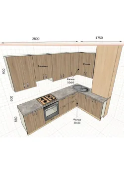 Мебель Вариант Кухни №145 09.10.2024