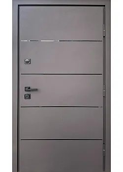 Двери Стронг Купер Ral 8019 песок/белый атлас Vinorit "Qdoors"