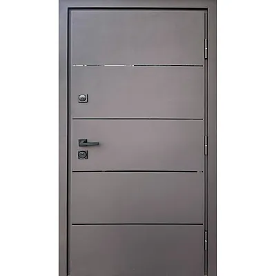 Вхідні Двері Стронг Купер Ral 8019 пісок/білий атлас Vinorit "Qdoors"-0