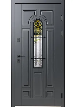 Двері Лучія ArWood RAL 7016/ПВХ біле дерево Sarmak