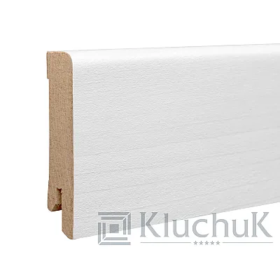 МДФ плінтус Білий шпон 80х12х2000 Kluchuk-0