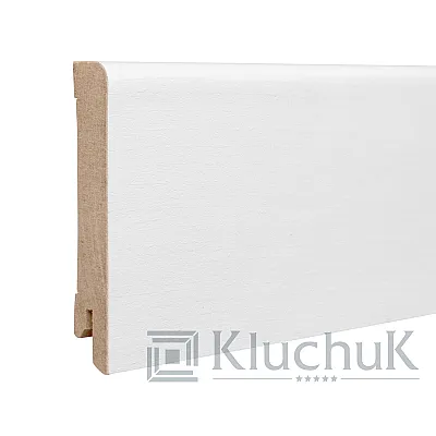 МДФ плінтус Білий шпон 80х12х2000 Kluchuk-1
