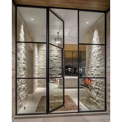 Межкомнатные Двери RockWood Design MetalGlass 3 Стеклянные-0