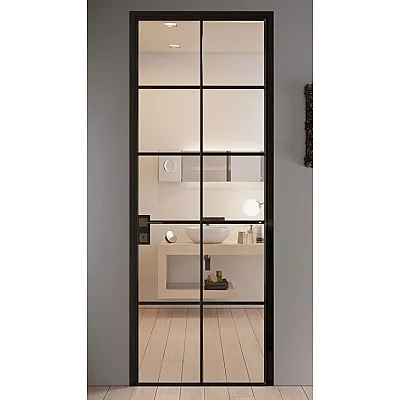 Міжкімнатні Двері RockWood Design MetalGlass 7 Скляні-0