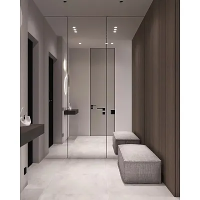 Міжкімнатні Двері RockWood Design Secret Mirror З дзеркалом Скляні-0