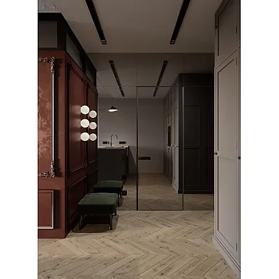 Міжкімнатні Двері RockWood Crystal View З дзеркалом Скляні-0