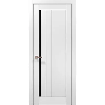 Межкомнатные Двери ML-611 BLK белый матовый Папа Карло ПВХ плёнка-0
