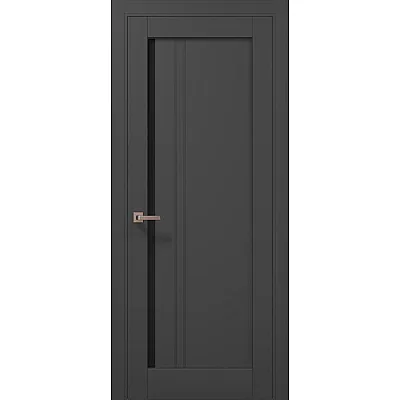 Межкомнатные Двери ML-612 BLK темно-серый супермат Папа Карло ПВХ плёнка-0