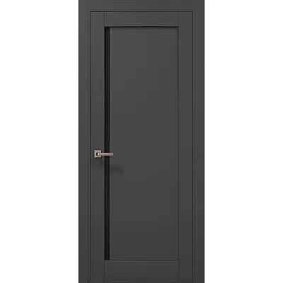 Межкомнатные Двери ML-61 BLK темно-серый супермат Папа Карло ПВХ плёнка-0