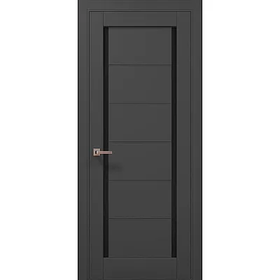 Межкомнатные Двери ML-625 BLK темно-серый супермат Папа Карло ПВХ плёнка-0