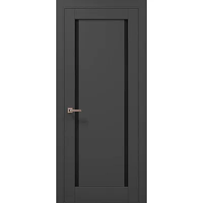 Межкомнатные Двери ML-62 BLK темно-серый супермат Папа Карло ПВХ плёнка-0