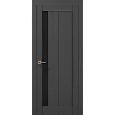Межкомнатные Двери ML-641 BLK темно-серый супермат Папа Карло ПВХ плёнка-0