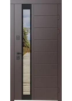 Двери Олимпия МДФ plastid 8019/ПВХ белое дерево Sarmak
