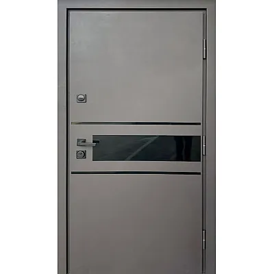Входные Двери Стронг Оскар Ral 8019 песок/дуб темный Vinorit "Qdoors"-0