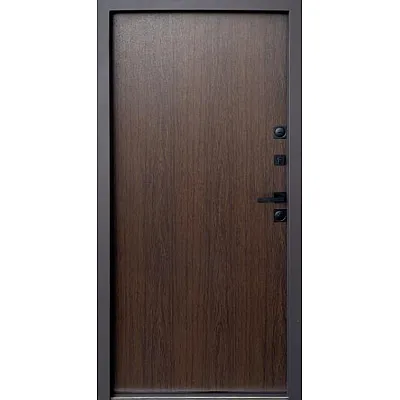 Входные Двери Стронг Оскар Ral 8019 песок/дуб темный Vinorit "Qdoors"-1