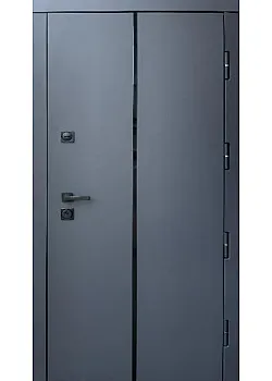 Двери Протект Перфект 4К антрацит/белый супермат+ЗЕРКАЛО "Qdoors"