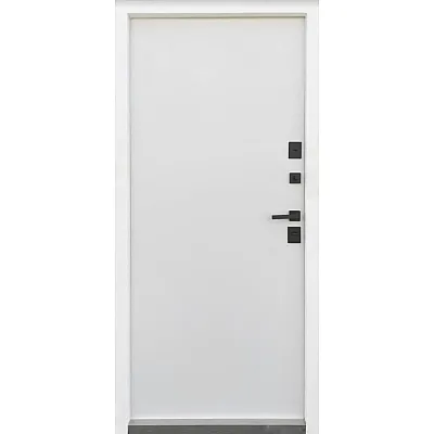 Входные Двери Стрит Пиано металл Антрацит краска/МДФ белое дерево Vinorit "Qdoors"-2