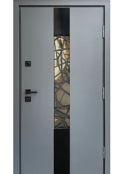 Двери Стронг Плаза графіт G1298 песок/антрацит Vinorit "Qdoors"