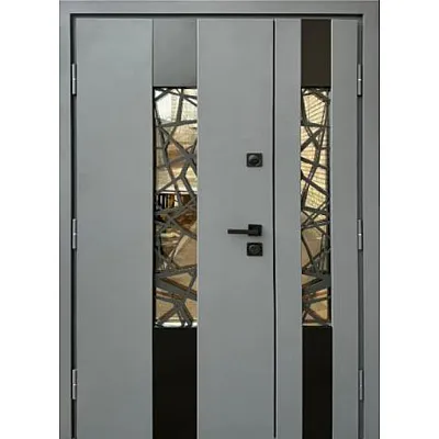 Входные Двери Стронг Плаза 1200 графіт G1298 песок/антрацит Vinorit "Qdoors"-2