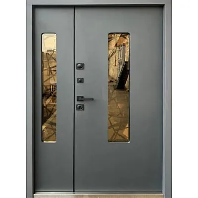 Входные Двери Стронг Плаза 1200 графіт G1298 песок/антрацит Vinorit "Qdoors"-3