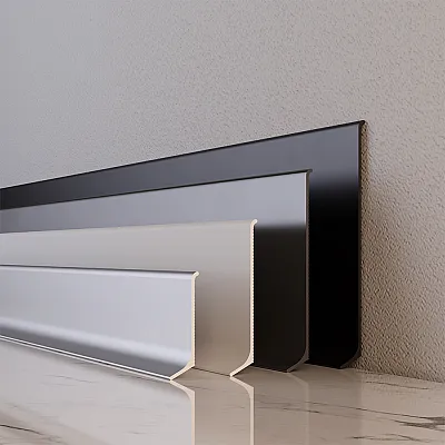 Плинтус алюминиевый Волнистый 60x11.7x2700 мм ALU-NV6011R Белый RAL9003 Kluchuk-0