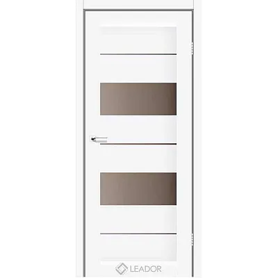Двери Canneli Белые бронза Leador-0
