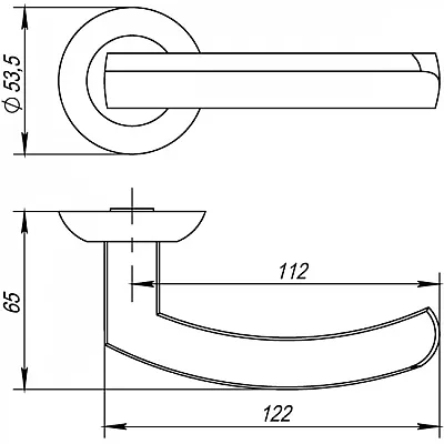 Ручки на розетах Punto Alfa TL ABG-6-1