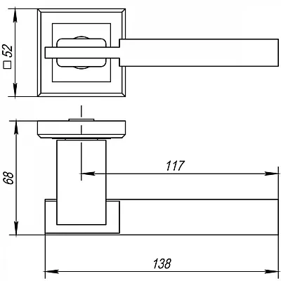 Ручки на розетах Punto City QL GR/CP-23-1
