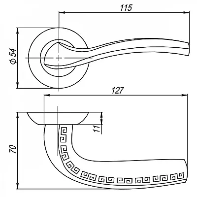 Ручки на розетах Punto Gerion TL SN/CP-3-1