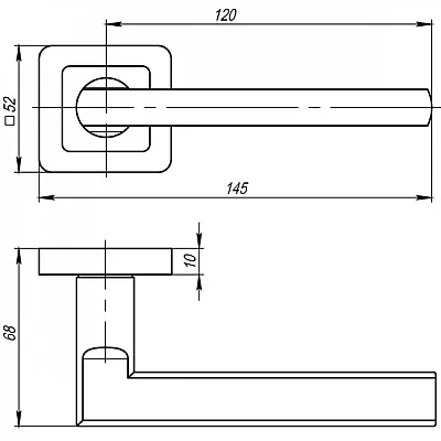 Ручки на розетах Punto Pluton QR SN/CP-3-1